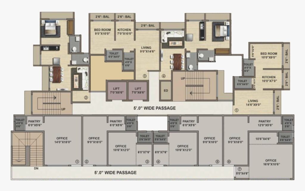 Queens Tower - Vasai - Floor Plan